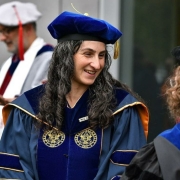 Schiffman being awarded the UMass campus-wide Distinguished Graduate Mentor Award